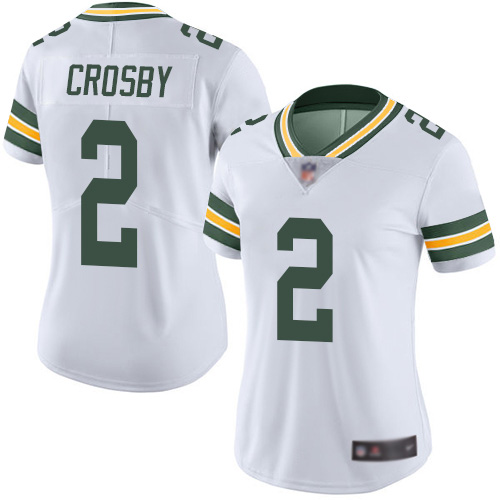 Green Bay Packers Limited White Women #2 Crosby Mason Road Jersey Nike NFL Vapor Untouchable->women nfl jersey->Women Jersey